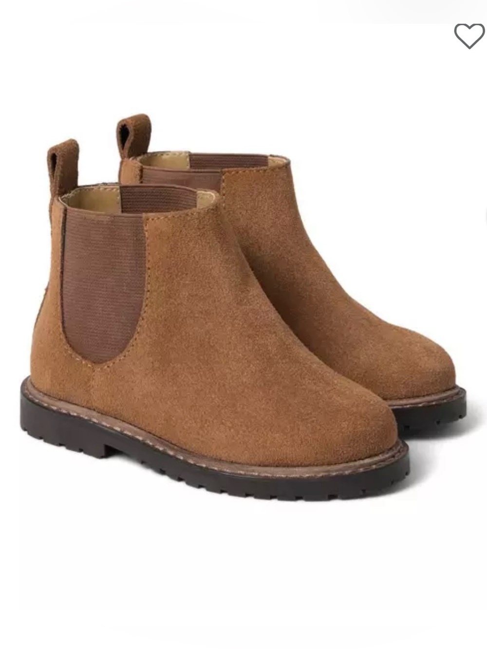 Janie and Jack Tan Suede Chelsea Boots